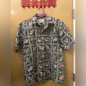 4th of July Reyn spooner aloha shirt Hawaiian shirt size medium